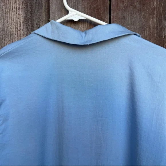**NWOT** Light Blue Lace Trim Button Down 3/4 Sleeve Women's Top Size Small - Picture 13 of 16